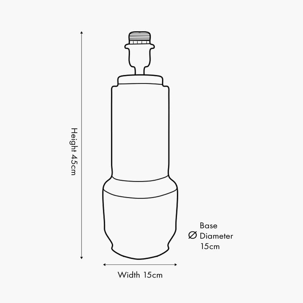 Pacific Lifestyle Lighting Gaiana Concrete Brown Stoneware Table Lamp Base House of Isabella UK