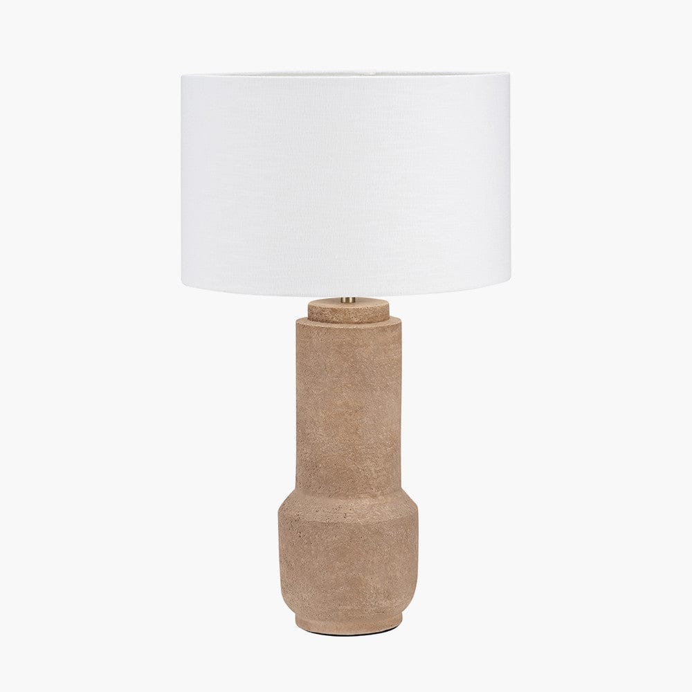 Pacific Lifestyle Lighting Gaiana Concrete Brown Stoneware Table Lamp Base House of Isabella UK