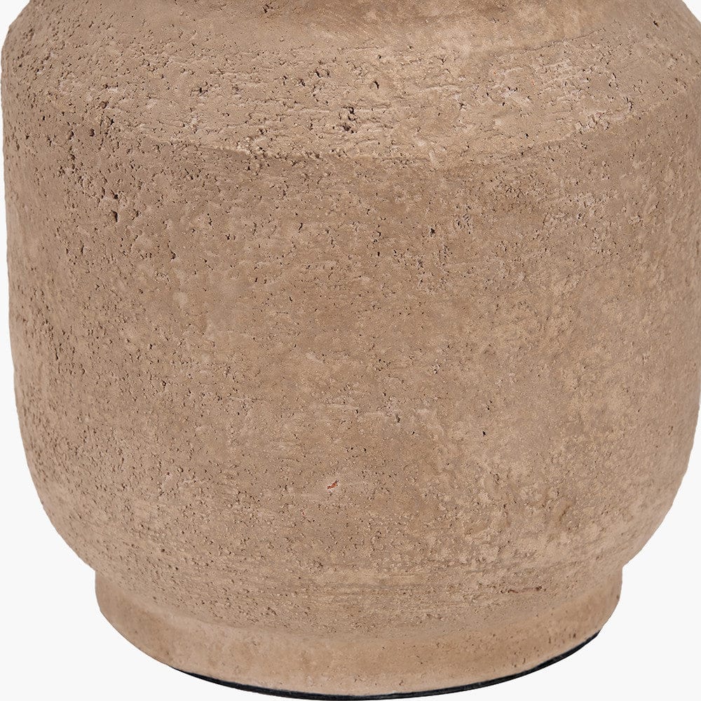 Pacific Lifestyle Lighting Gaiana Concrete Brown Stoneware Table Lamp Base House of Isabella UK