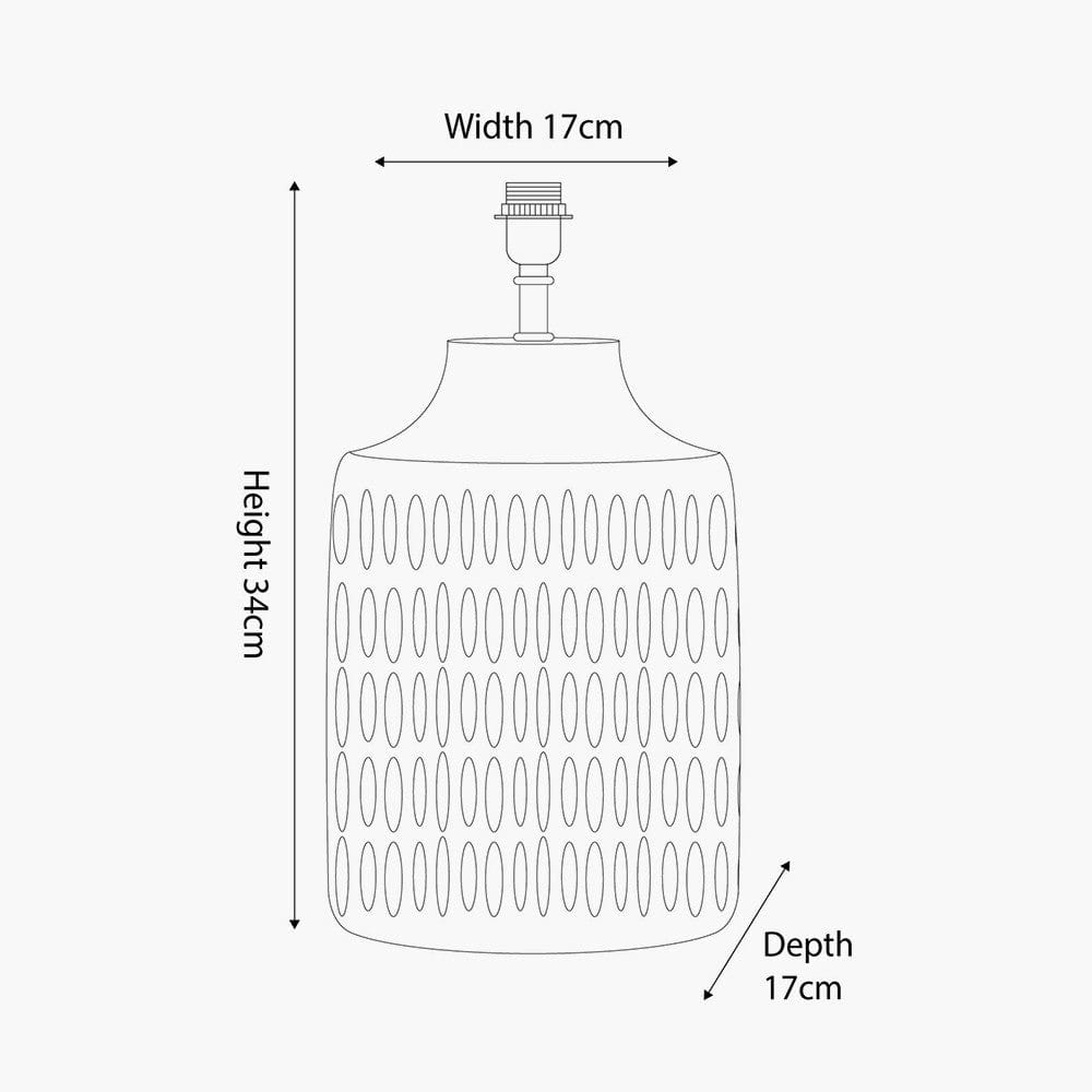 Galle Grey Wash Wood Textured Table Lamp - Base Only.