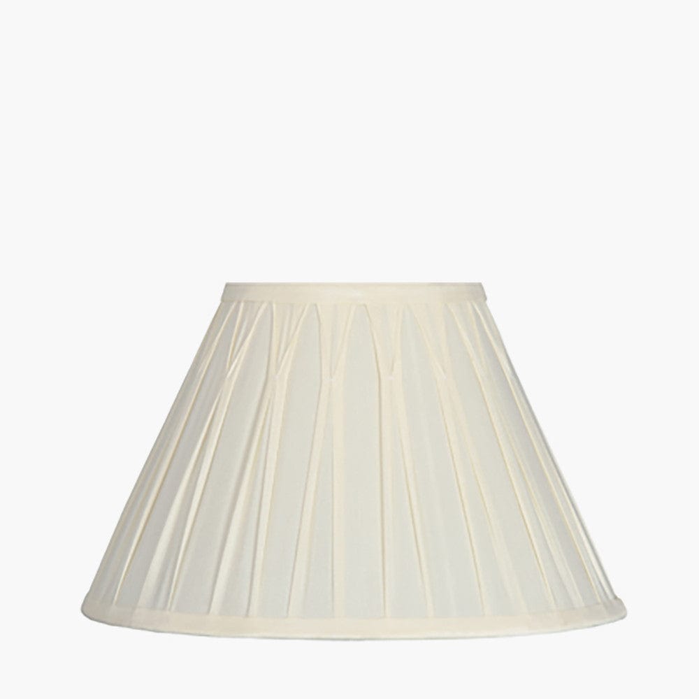 Pacific Lifestyle LIghting Garbo 40cm Cream Polysilk Pinch Pleat Shade House of Isabella UK