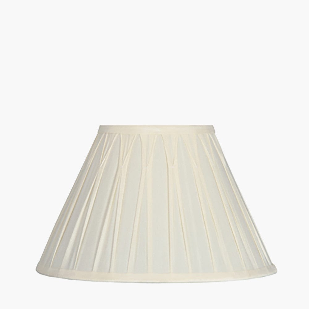 Garbo 50cm Cream Polysilk Pinch Pleat Shade.