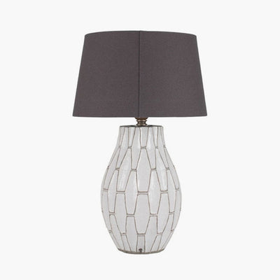 Pacific Lifestyle Lighting Gaudi White Stoneware Geometric Table Lamp - Base Only House of Isabella UK