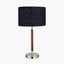 Gianni Brushed Silver and Wood Effect Table Lamp.
