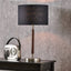 Gianni Brushed Silver and Wood Effect Table Lamp.