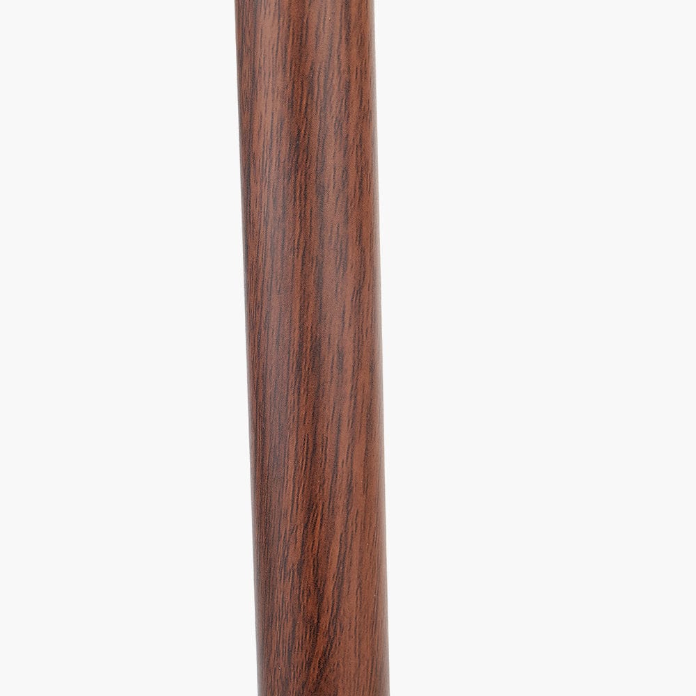 Gianni Brushed Silver and Wood Effect Table Lamp.