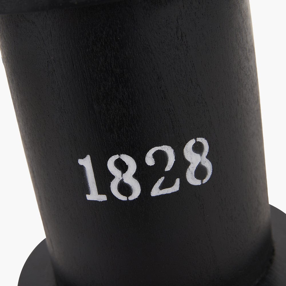 Pacific Lifestyle Lighting Gibson Black Wood Lantern Table Lamp House of Isabella UK