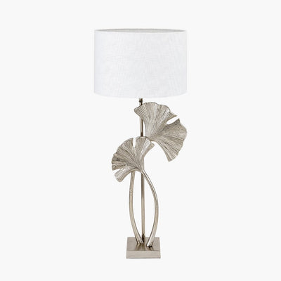 Pacific Lifestyle Lighting Gingko Shiny Champagne Metal Tall Gingko Leaf Table Lamp House of Isabella UK