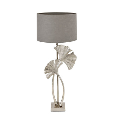 Pacific Lifestyle Lighting Gingko Shiny Champagne Metal Tall Gingko Leaf Table Lamp House of Isabella UK