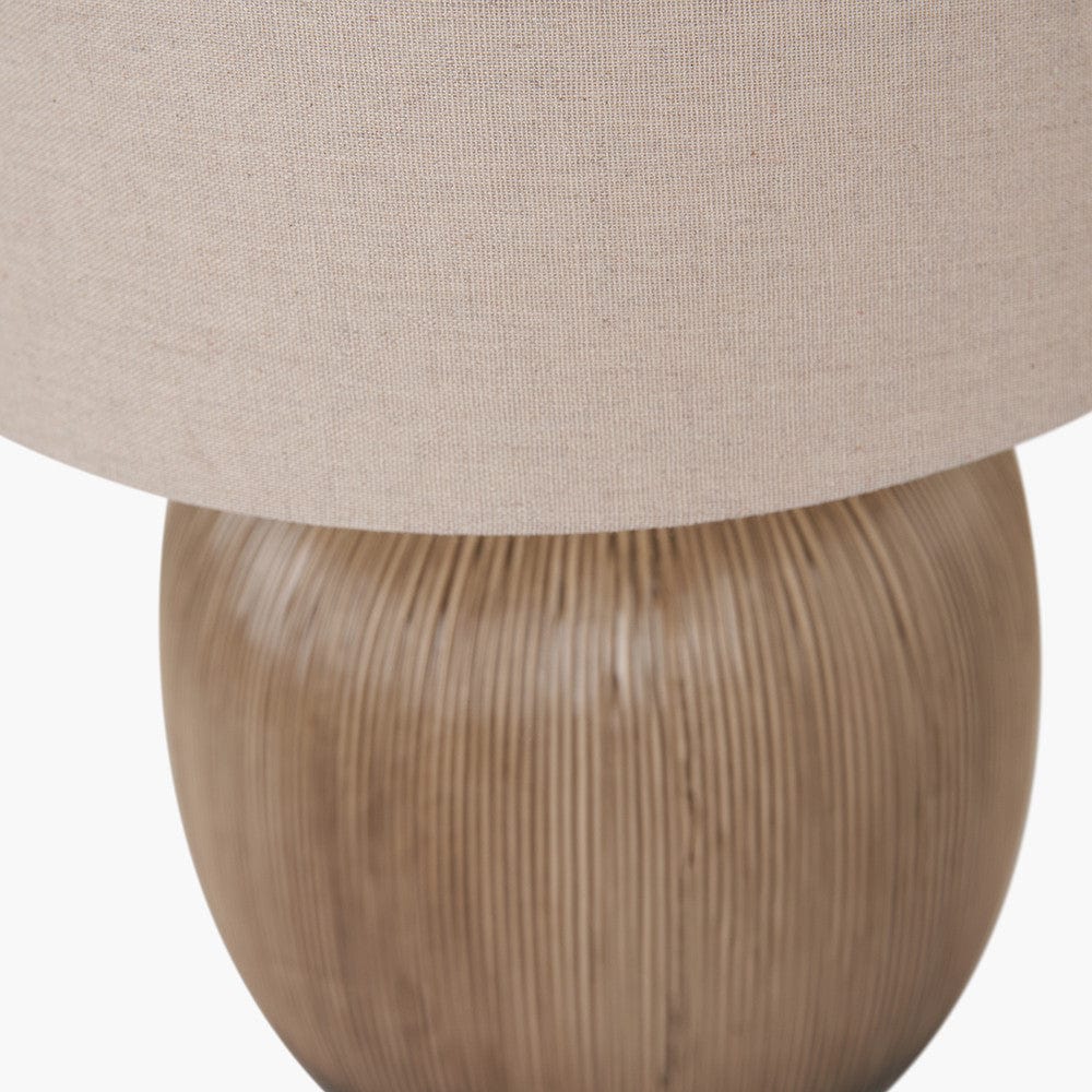 Greta Brown and Black Textured Ceramic Table Lamp.