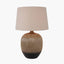 Greta Brown and Black Textured Ceramic Table Lamp.