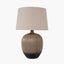 Greta Brown and Black Textured Ceramic Table Lamp.