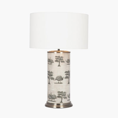 Pacific Lifestyle Lighting Guinea Foul Large Cylinder Glass Table Lamp House of Isabella UK