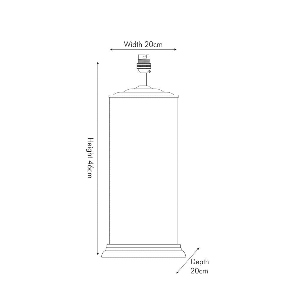 Guinea Foul Large Cylinder Glass Table Lamp.