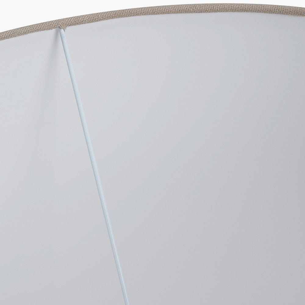 Pacific Lifestyle Lighting Guinea Fowl Medium Glass Table Lamp Base with Winston 35cm Taupe Handloom Tapered Lampshade House of Isabella UK