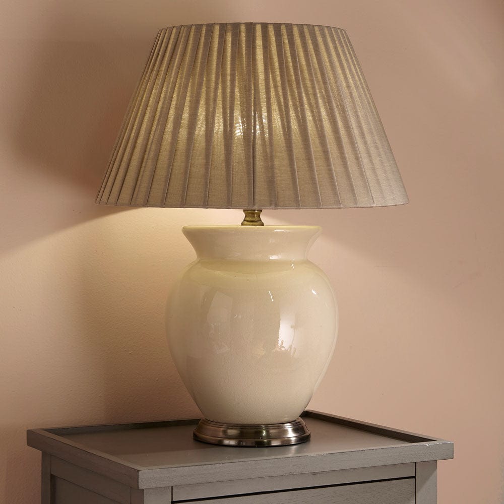 Pacific Lifestyle Lighting Hadley Cream Ceramic Table Lamp House of Isabella UK