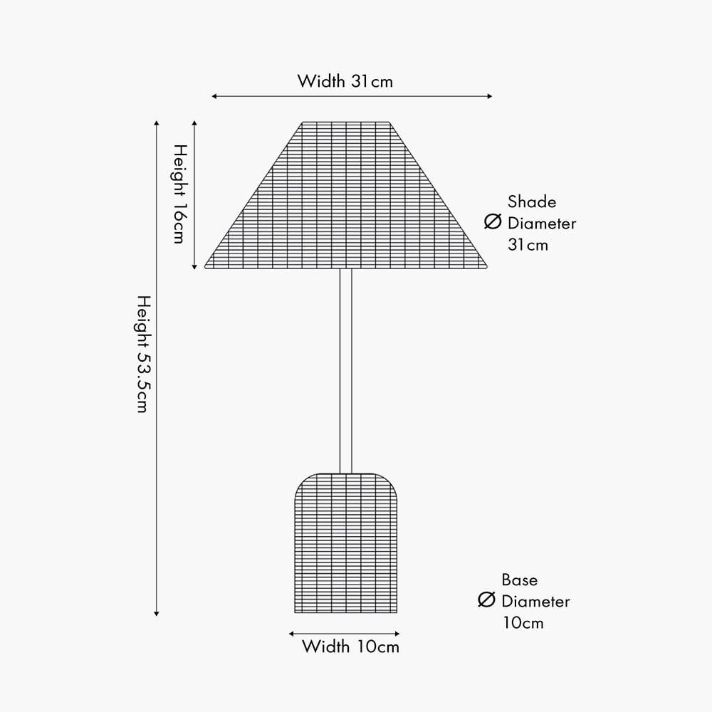 Pacific Lifestyle Lighting Hali Rattan Base and Shade Table Lamp House of Isabella UK