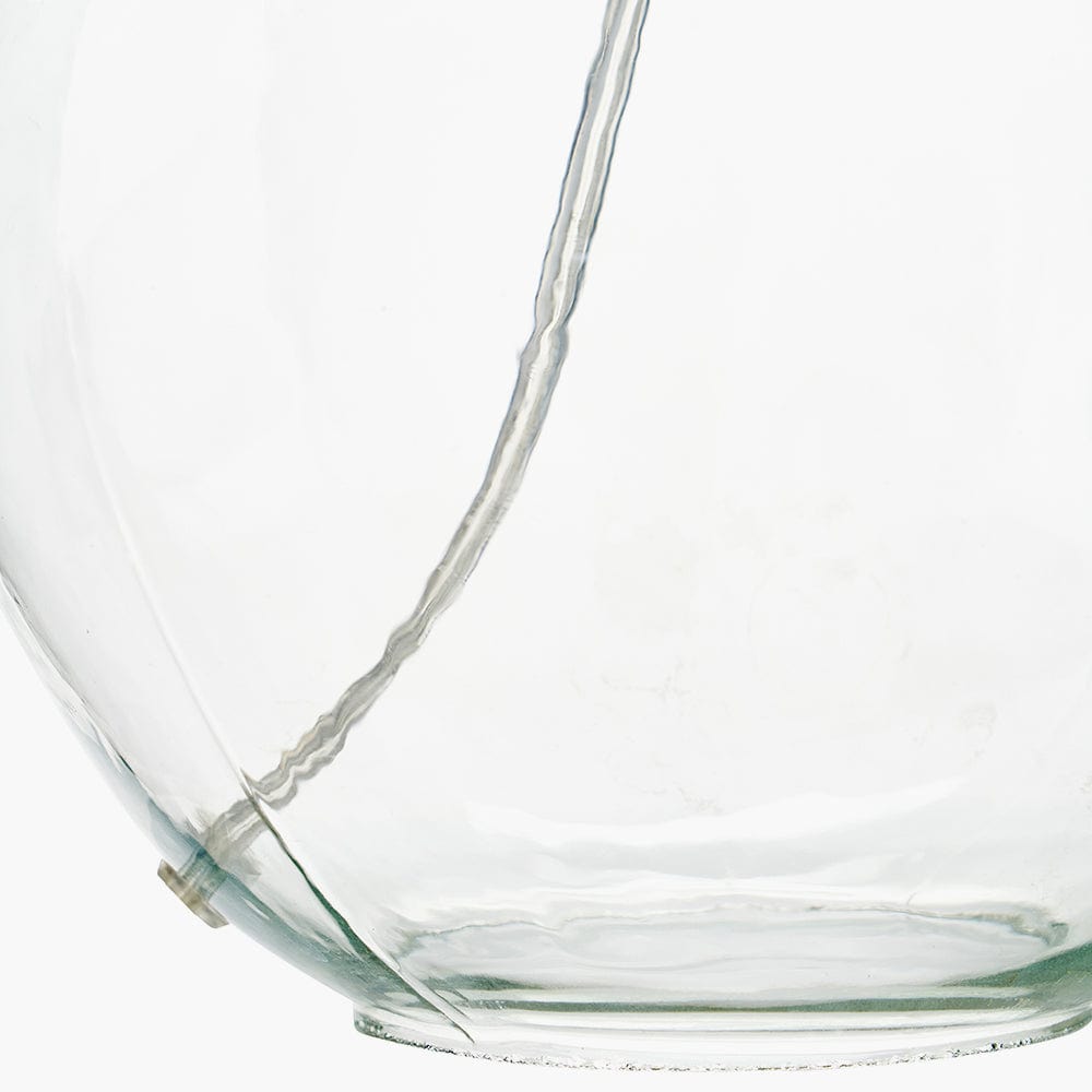 Hallie Clear Glass and Terracotta Shade Table Lamp.