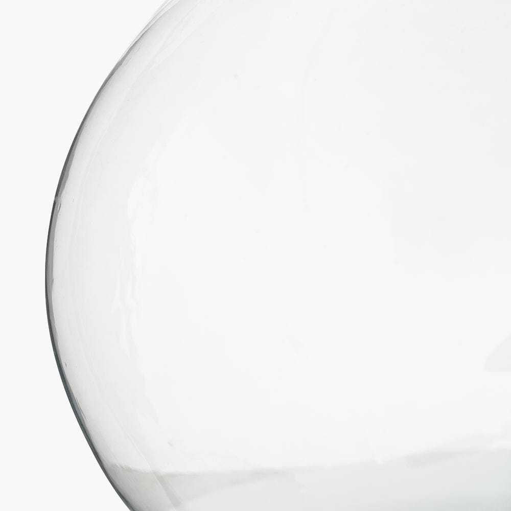 Hallie Clear Glass and Terracotta Shade Table Lamp.