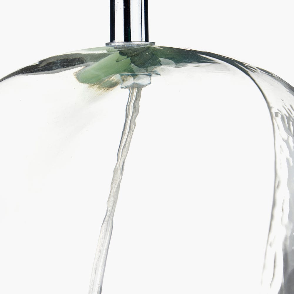 Hallie Clear Glass and Terracotta Shade Table Lamp.