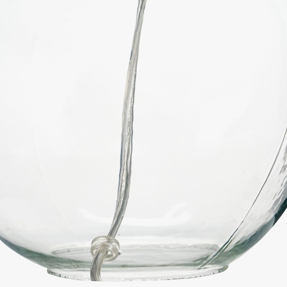 Hallie Clear Glass and Terracotta Shade Table Lamp.