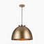 Pacific Lifestyle Lighting Harlem Antique Brass Domed Metal Pendant House of Isabella UK