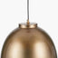 Pacific Lifestyle Lighting Harlem Antique Brass Domed Metal Pendant House of Isabella UK