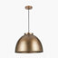 Pacific Lifestyle Lighting Harlem Antique Brass Domed Metal Pendant House of Isabella UK