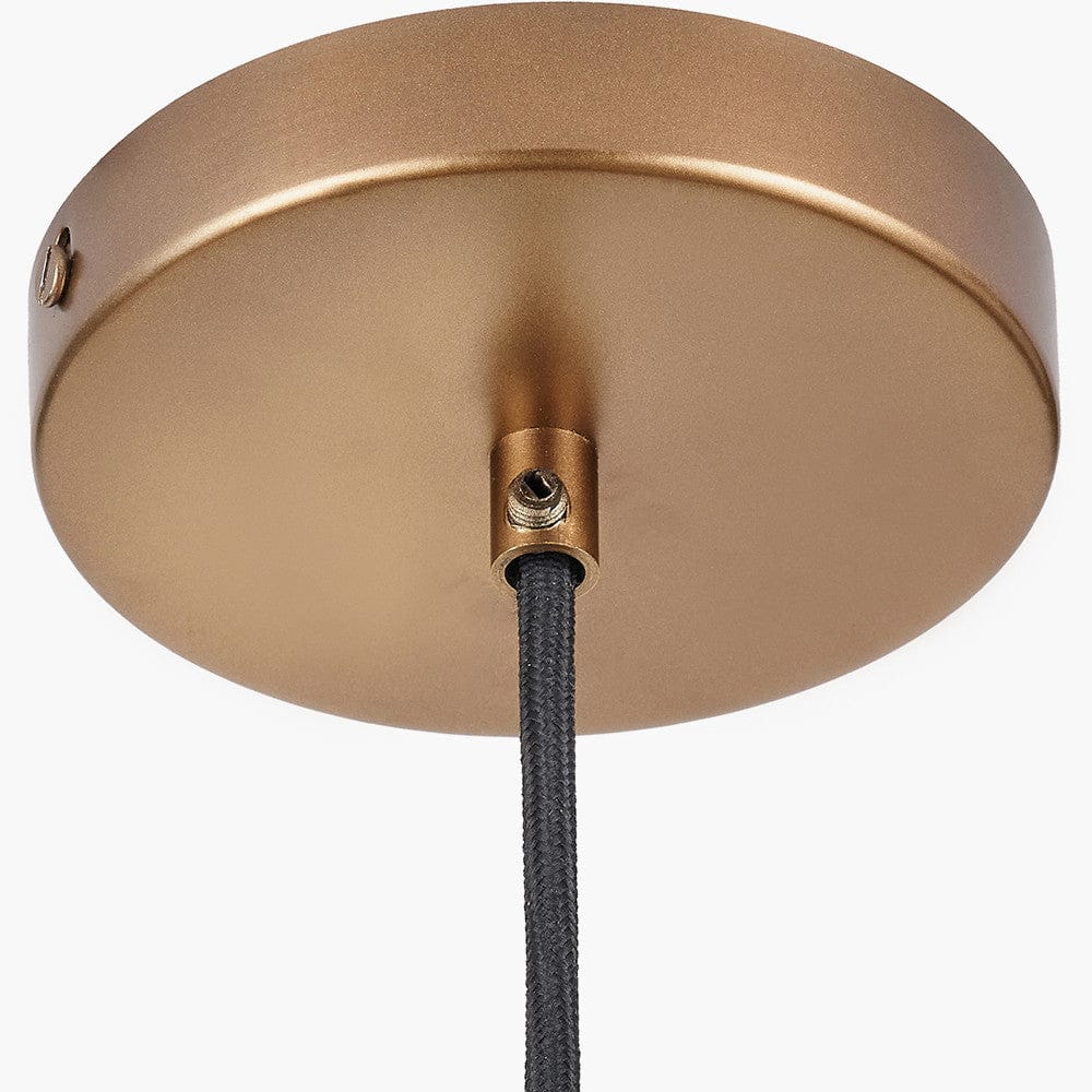 Pacific Lifestyle Lighting Harlem Antique Brass Domed Metal Pendant House of Isabella UK