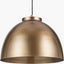 Pacific Lifestyle Lighting Harlem Antique Brass Domed Metal Pendant House of Isabella UK