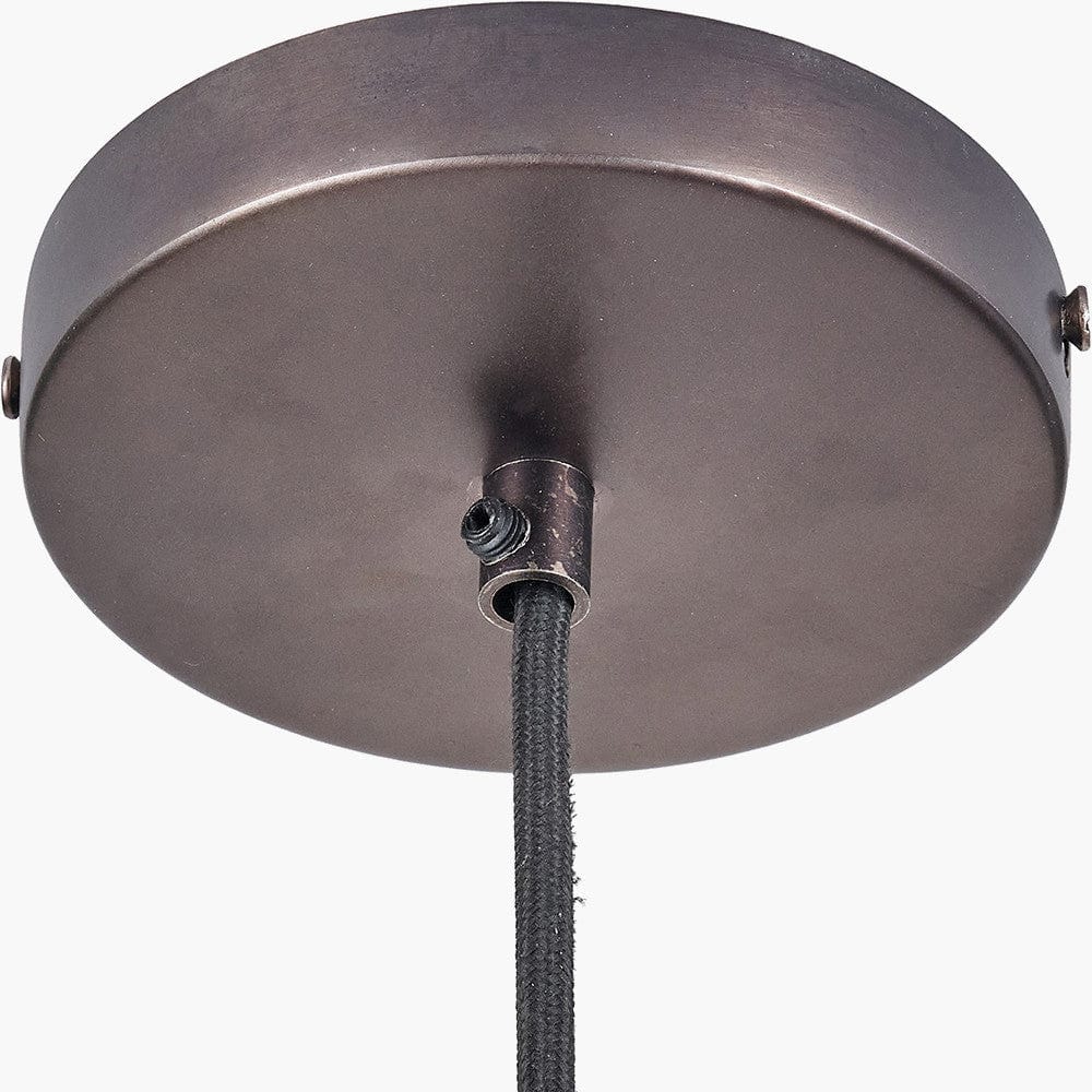 Pacific Lifestyle Lighting Harlem Antique Bronze Domed Metal Pendant House of Isabella UK