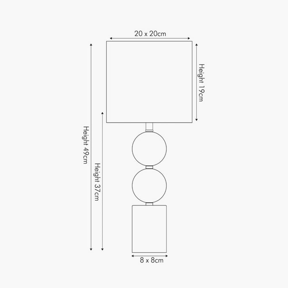 Harris Antique Brass and Smoke Glass Table Lamp.