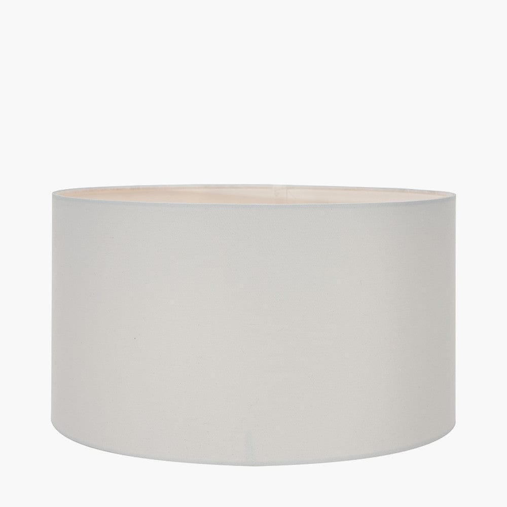 Pacific Lifestyle Lighting Harry 25cm Ivory Poly Cotton Cylinder Drum Shade House of Isabella UK