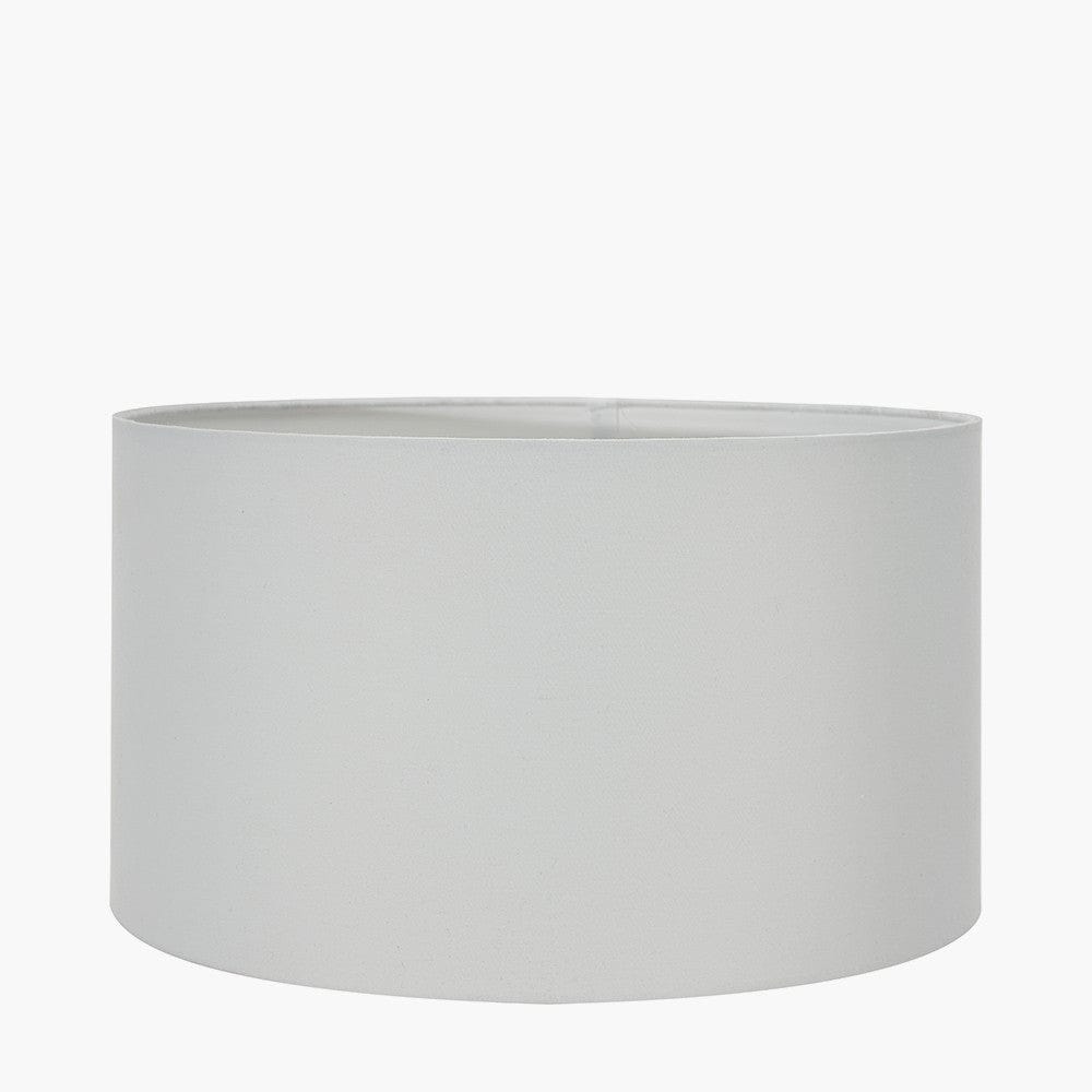 Pacific Lifestyle Lighting Harry 25cm Ivory Poly Cotton Cylinder Drum Shade House of Isabella UK