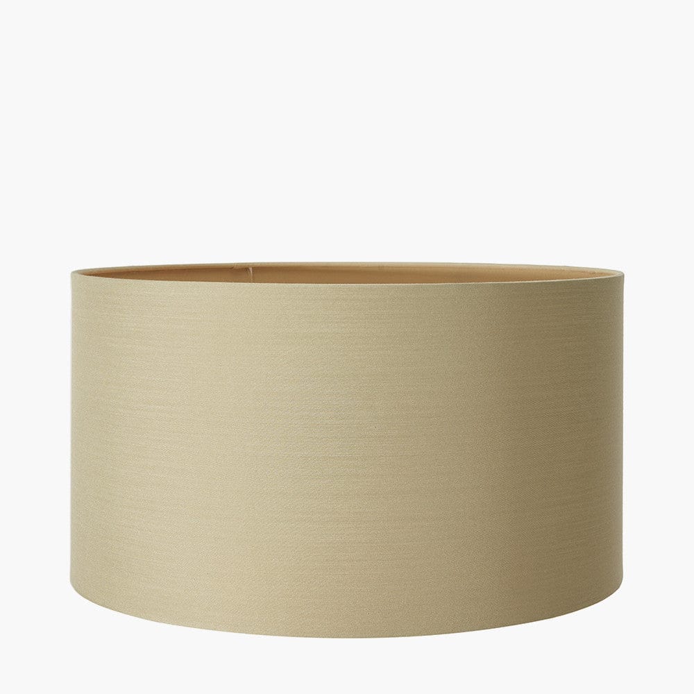 Pacific Lifestyle Lighting Harry 25cm Taupe Poly Cotton Cylinder Drum Shade House of Isabella UK