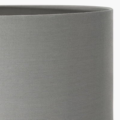 Pacific Lifestyle Lighting Harry 30cm Steel Grey Poly Cotton Cylinder Shade House of Isabella UK