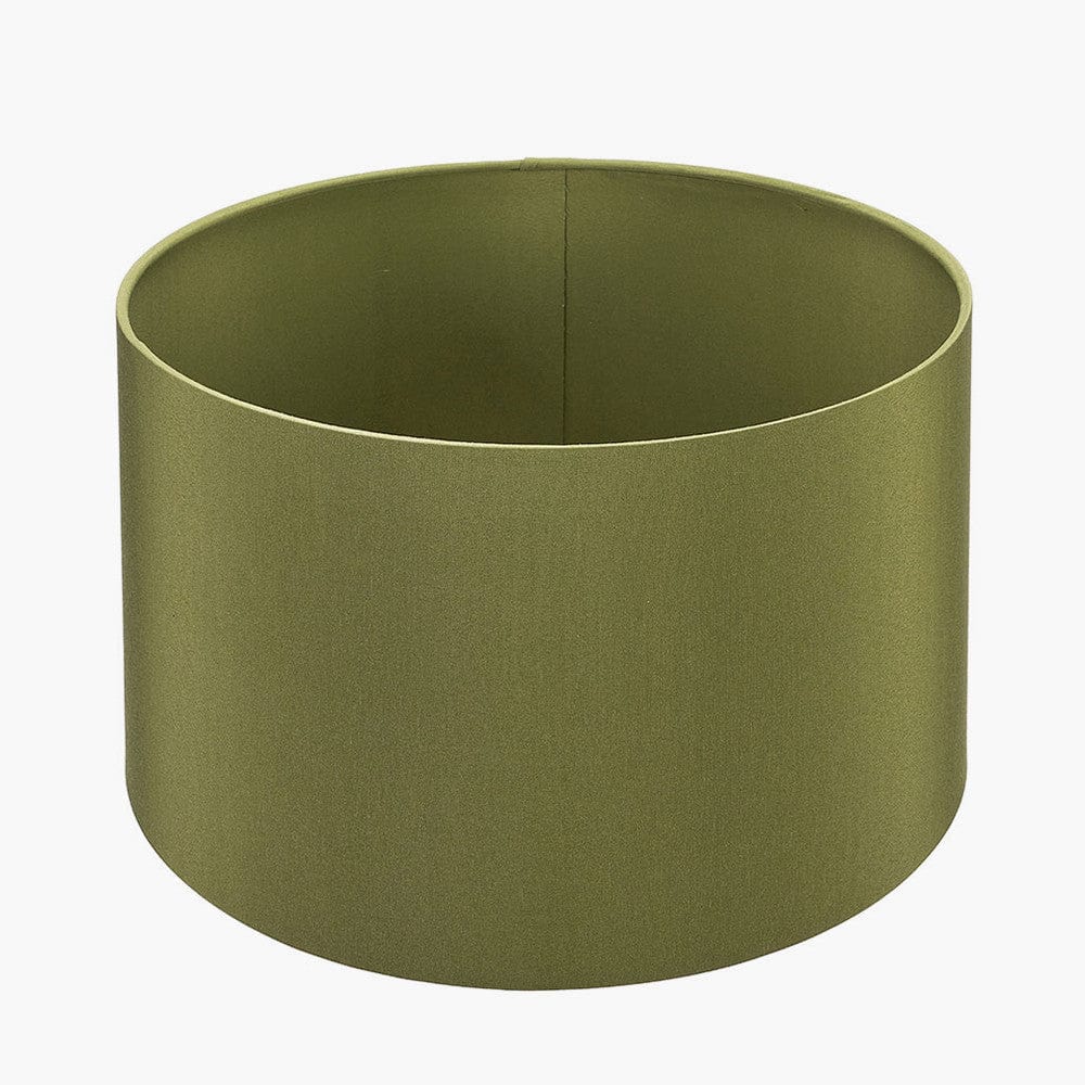 Pacific Lifestyle Lighting Harry 40cm Sage Poly Cotton Cylinder Drum Shade House of Isabella UK