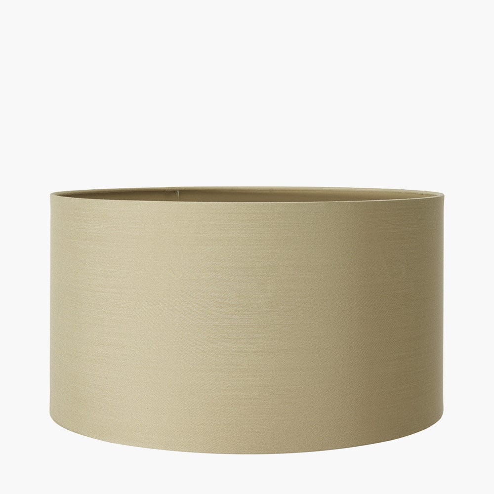 Harry 45cm Taupe Poly Cotton Cylinder Drum Shade.
