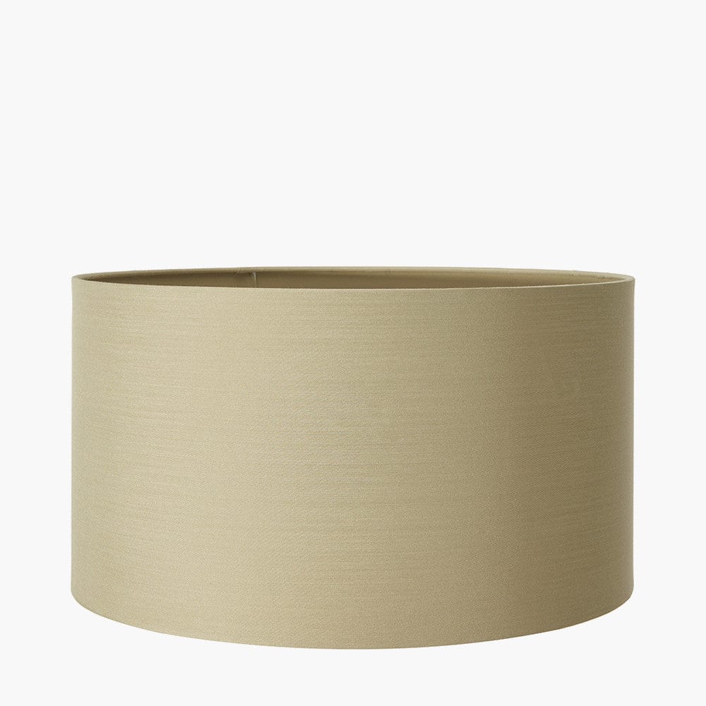 Pacific Lifestyle Lighting Harry 45cm Taupe Poly Cotton Cylinder Drum Shade House of Isabella UK