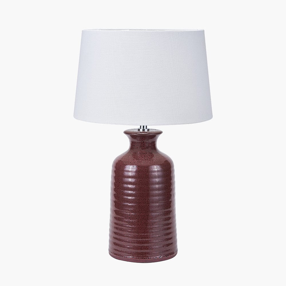 Pacific Lifestyle Lighting Helka Mulberry Reactive Glaze Table Lamp House of Isabella UK
