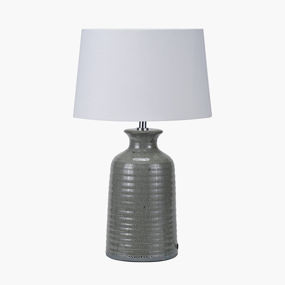 Pacific Lifestyle Lighting Helka Smokey Green Reactive Glaze Table Lamp House of Isabella UK