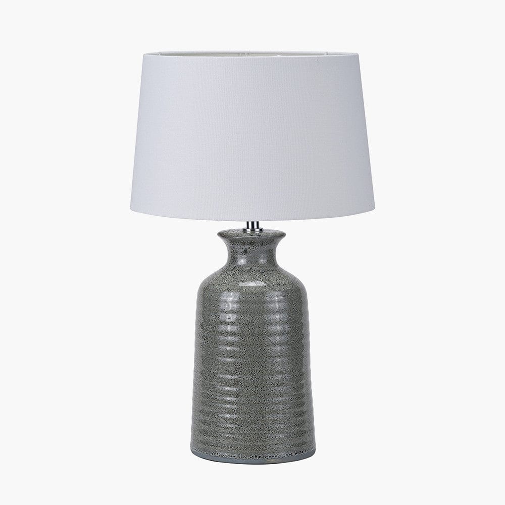 Pacific Lifestyle Lighting Helka Smokey Green Reactive Glaze Table Lamp House of Isabella UK