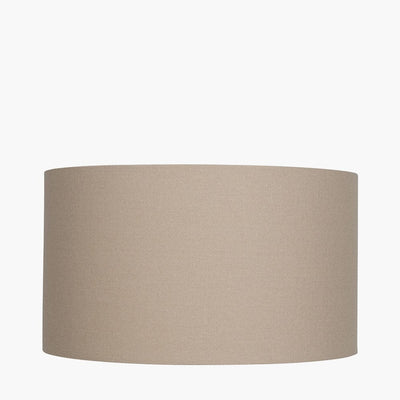 Pacific Lifestyle Lighting Henry 35cm Taupe Handloom Cylinder Shade House of Isabella UK