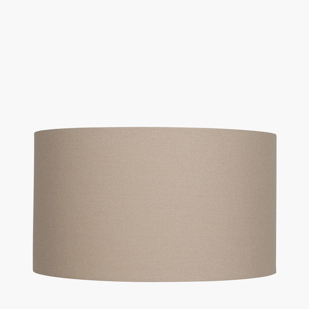 Henry 40cm Taupe Handloom Cylinder Shade.