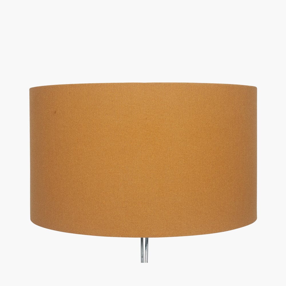 Pacific Lifestyle Lighting Henry 45cm Mustard Handloom Cylinder Shade | OUTLET House of Isabella UK