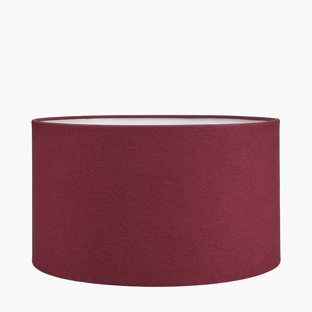 Henry 45cm Red Handloom Cylinder Shade.