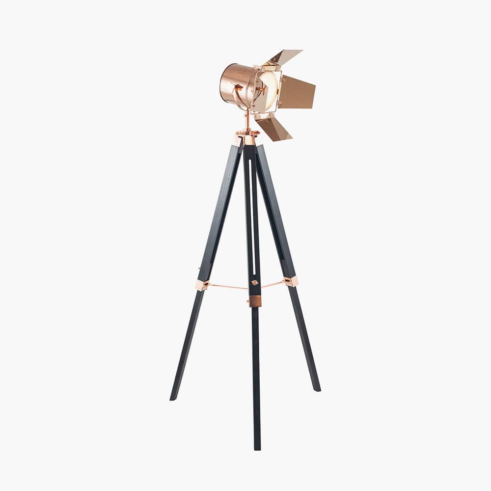 Pacific Lifestyle Lighting Hereford Copper and Black Tripod Floor Lamp House of Isabella UK