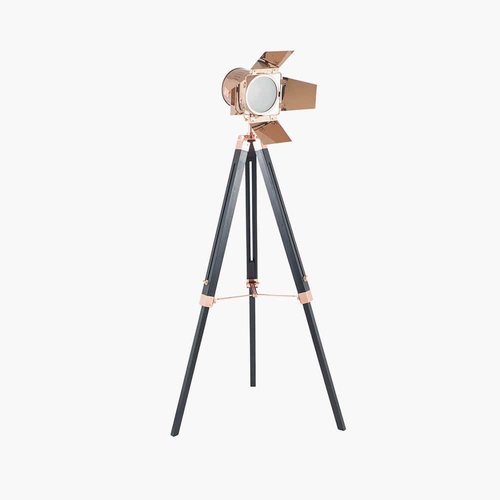 Pacific Lifestyle Lighting Hereford Copper and Black Tripod Floor Lamp House of Isabella UK