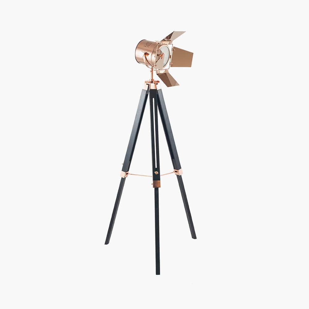 Hereford Copper and Black Tripod Floor Lamp.