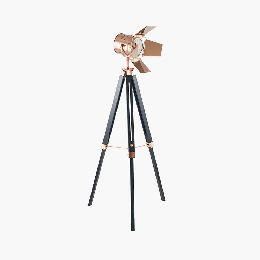 Pacific Lifestyle Lighting Hereford Copper and Black Tripod Floor Lamp House of Isabella UK